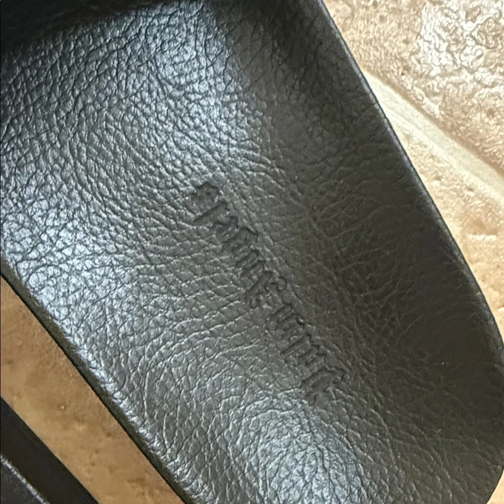 Palm Angels Black Logo Slides